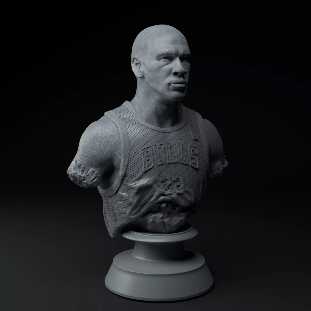 Michael Jordan 3D Model – Premium Trophy Diorama for Printing - View 11