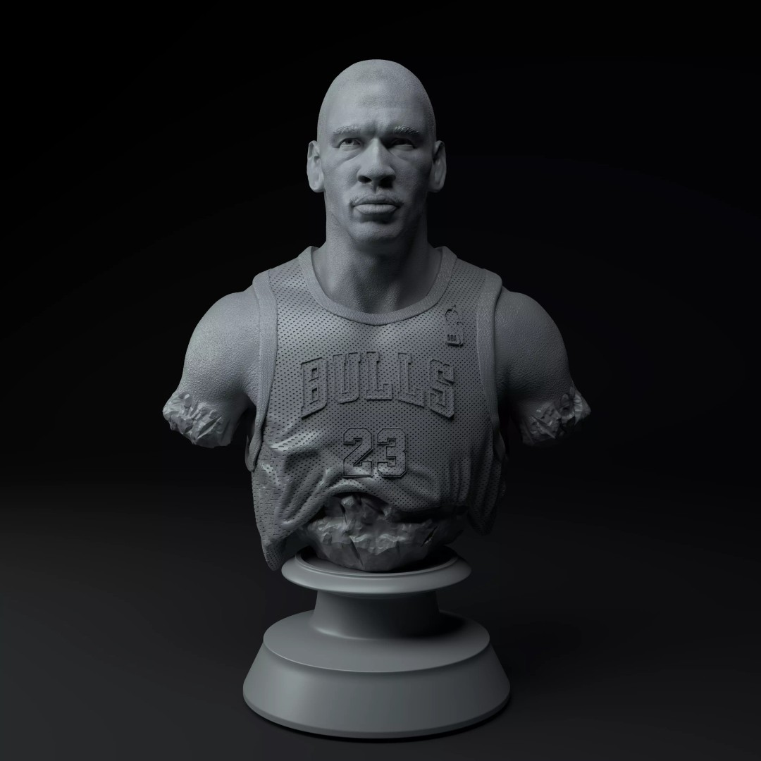Michael Jordan 3D Model – Premium Trophy Diorama for Printing - View 4