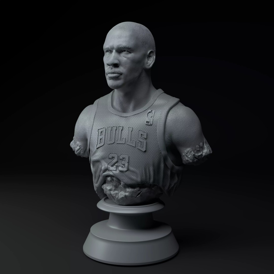 Michael Jordan 3D Model – Premium Trophy Diorama for Printing - View 5