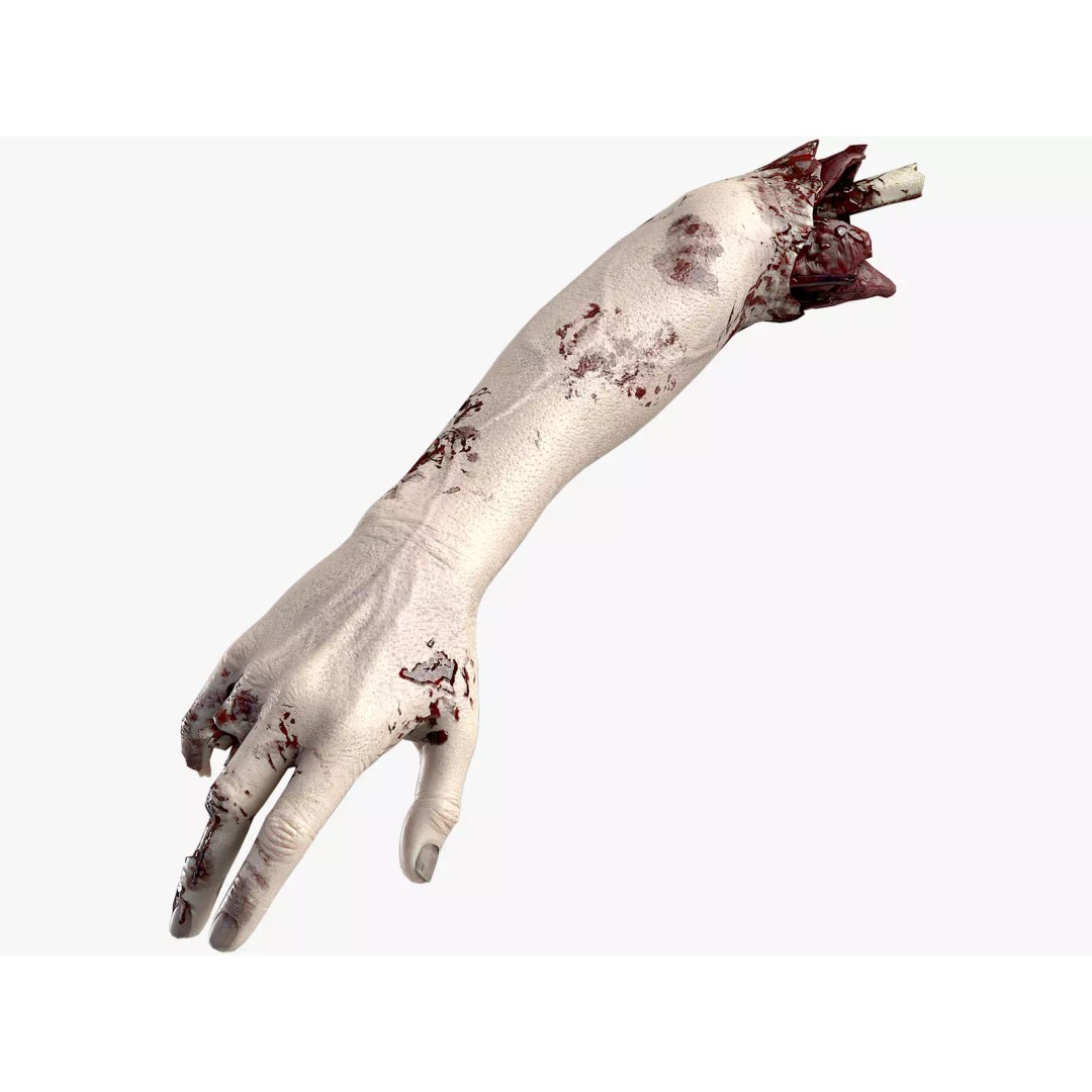 Severed Hand 3D Model – Low Poly Horror Asset, PBR Textures - View 2
