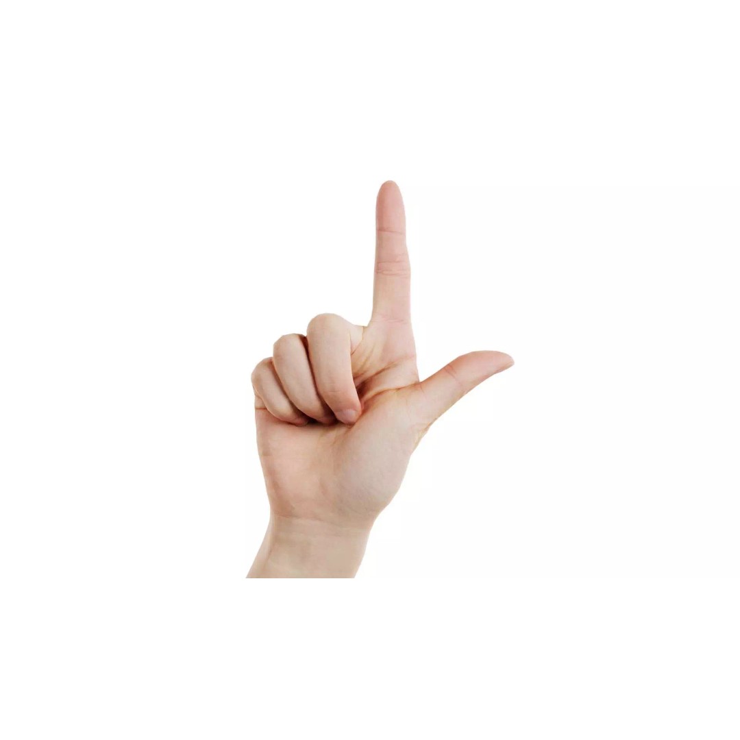 Finger Alphabet L 3D Model – Low Poly Character with PBR Textures, FBX - View 2