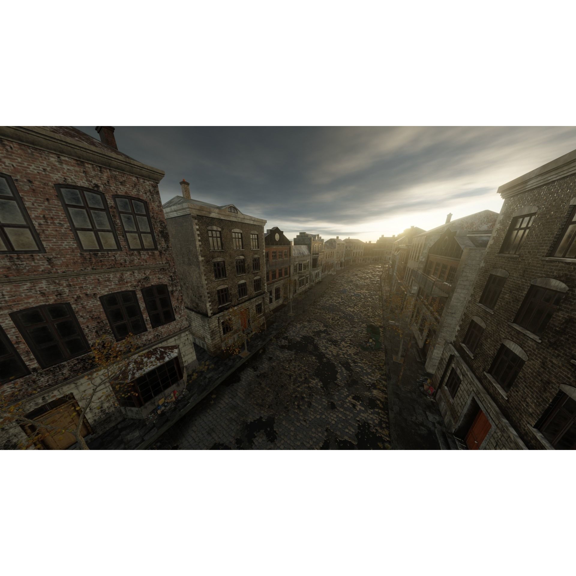 Abandoned Street Urban Decay - Game-Ready 3D Model