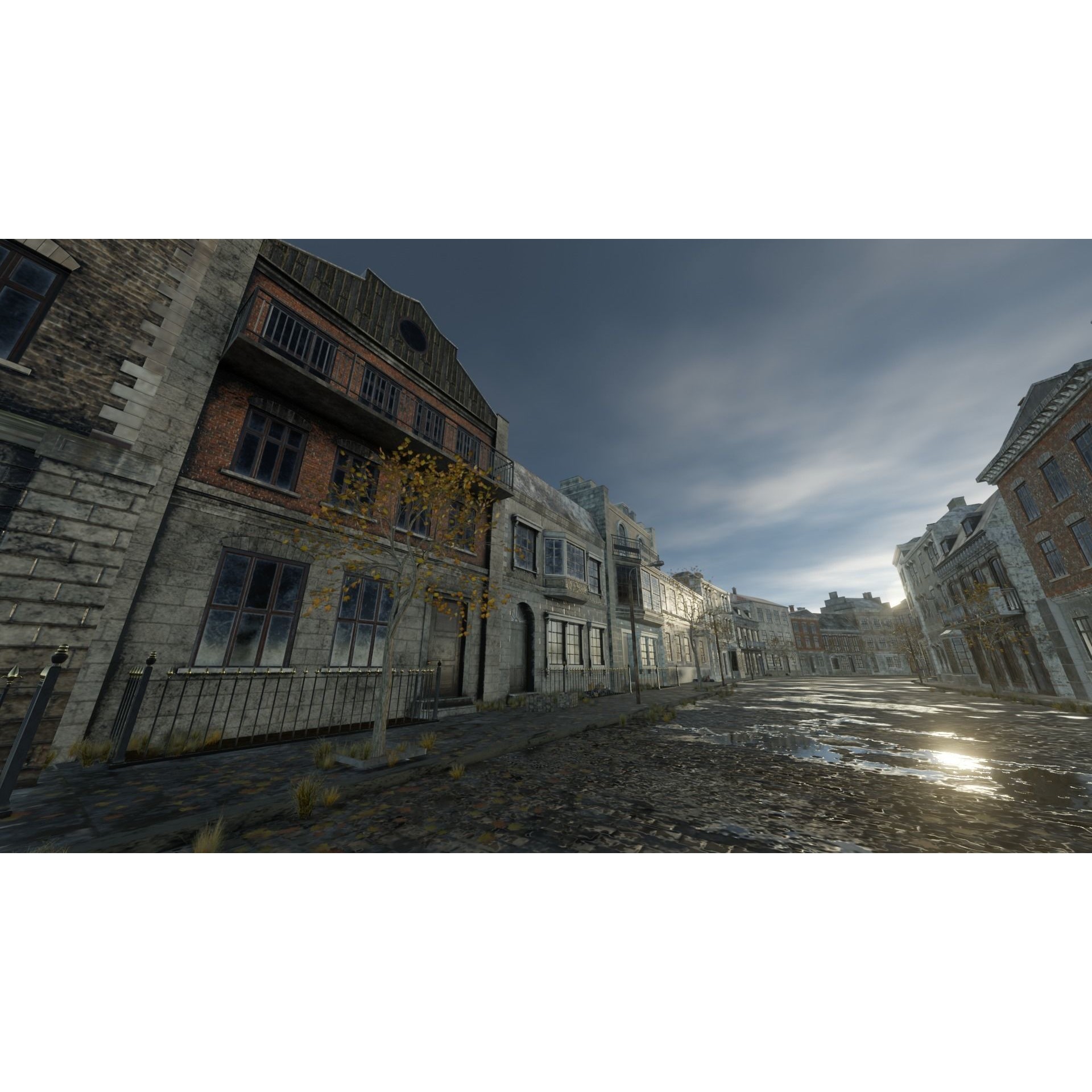 Abandoned Street Urban Decay - Game-Ready 3D Model - View 10