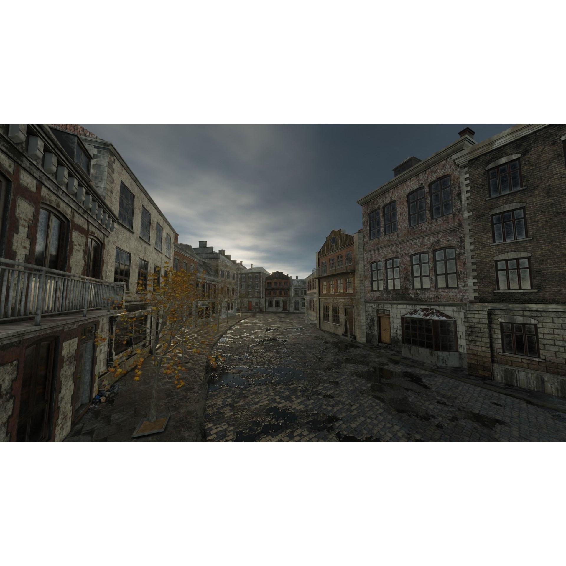 Abandoned Street Urban Decay - Game-Ready 3D Model - View 11