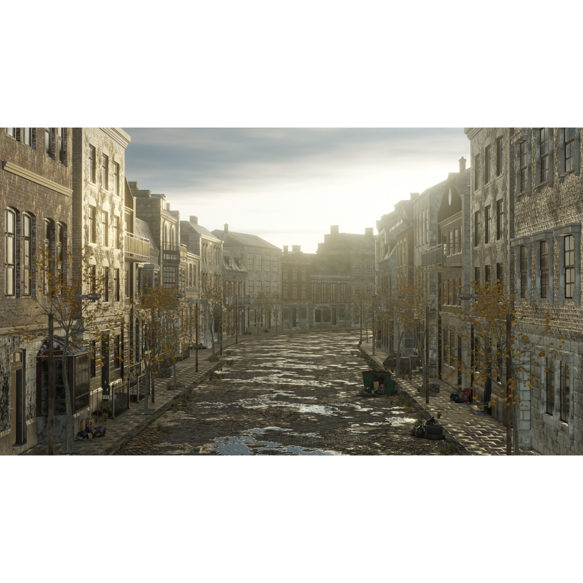 Abandoned Street Urban Decay - Game-Ready 3D Model - View 16