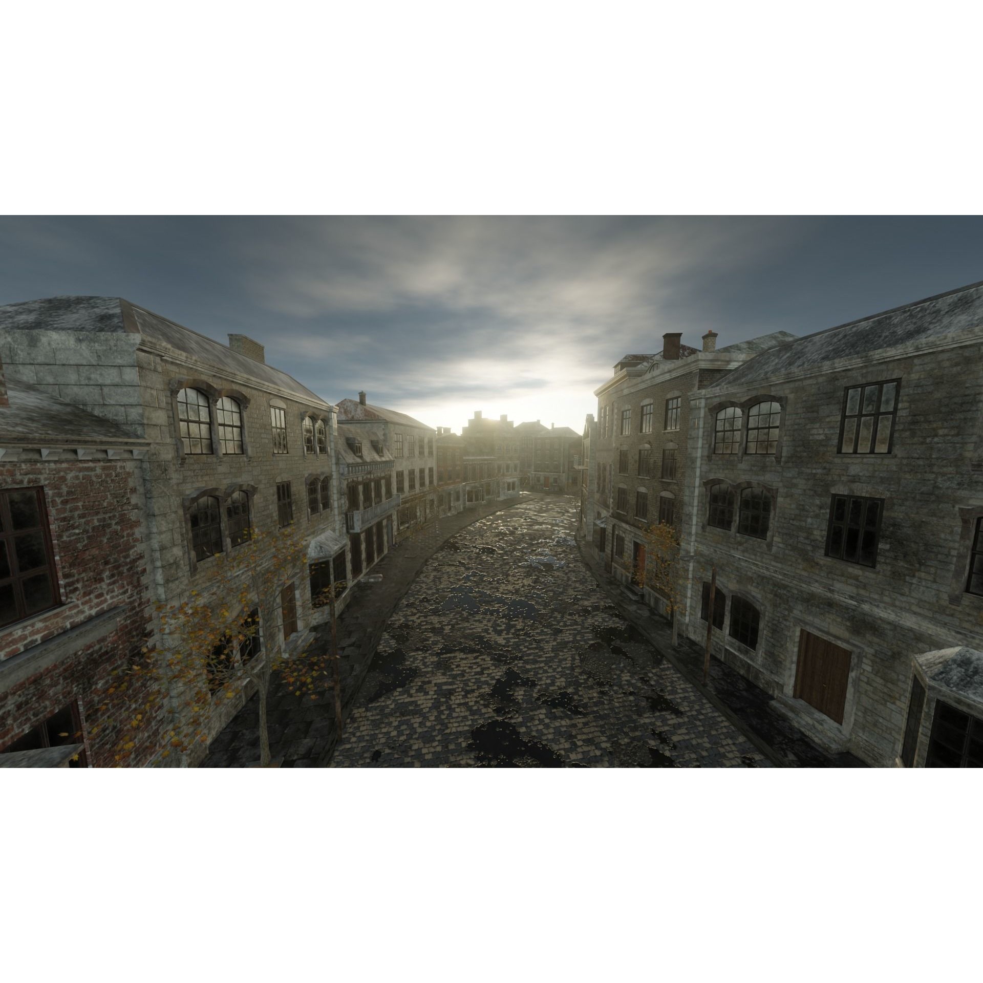 Abandoned Street Urban Decay - Game-Ready 3D Model - View 19