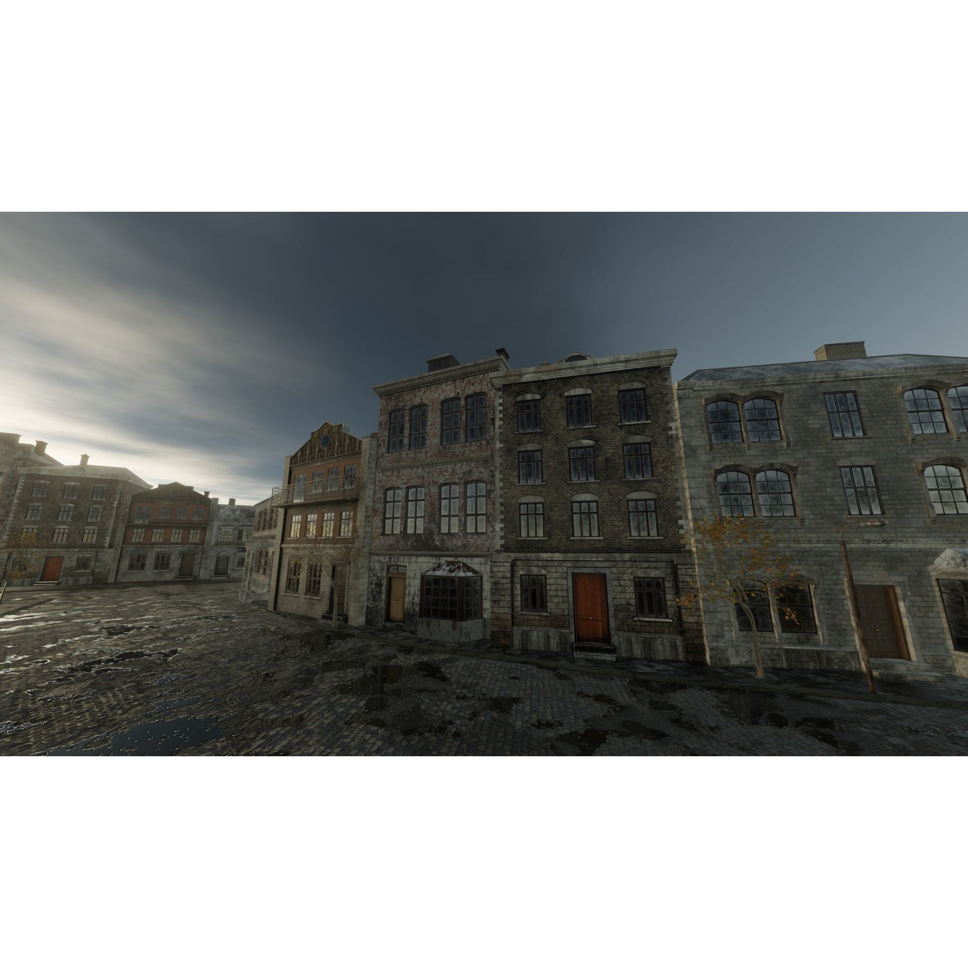 Abandoned Street Urban Decay - Game-Ready 3D Model - View 25