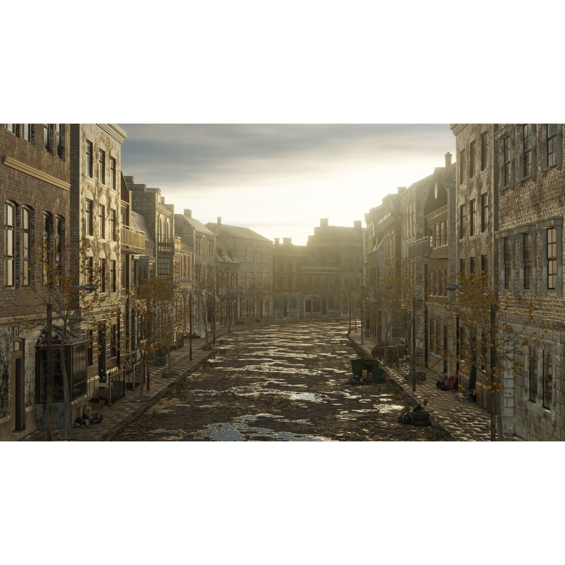 Abandoned Street Urban Decay - Game-Ready 3D Model - View 29