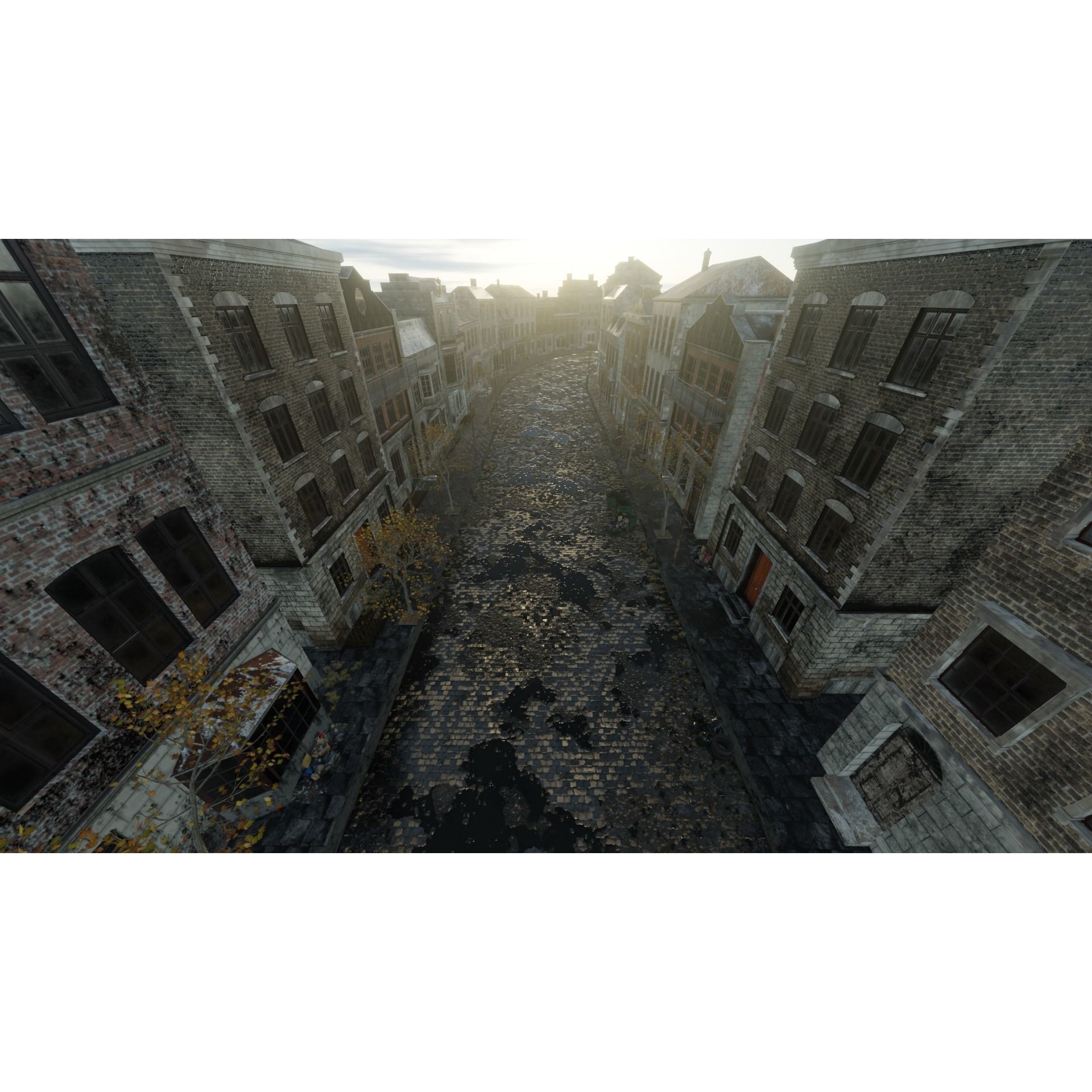 Abandoned Street Urban Decay - Game-Ready 3D Model - View 3