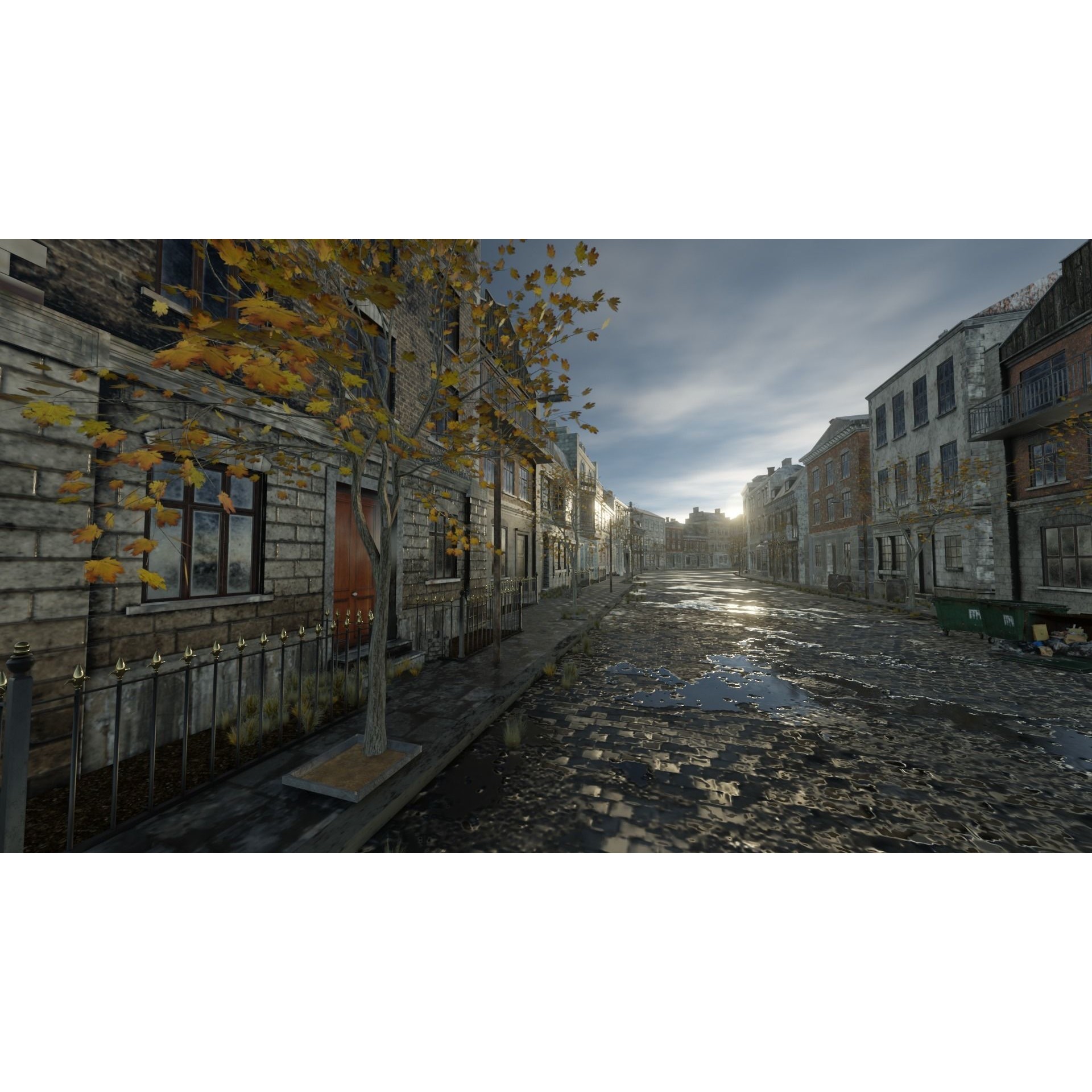 Abandoned Street Urban Decay - Game-Ready 3D Model - View 9