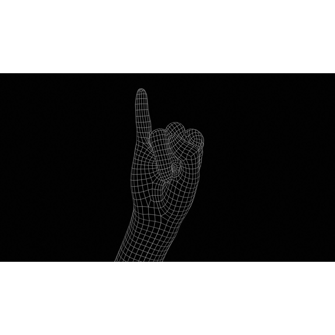 Finger Alphabet I 3D Model – Low Poly Character with PBR Textures - View 13