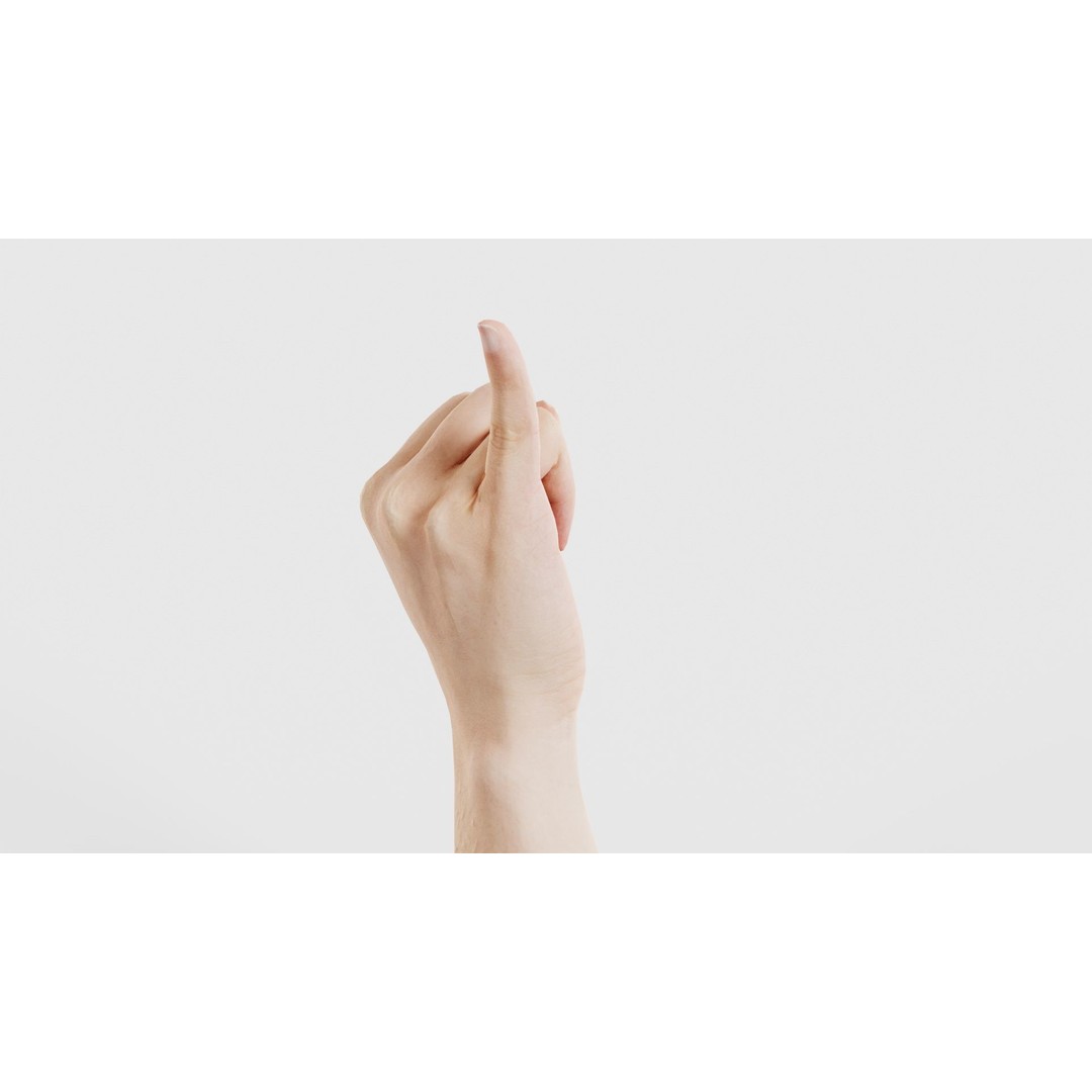 Finger Alphabet I 3D Model – Low Poly Character with PBR Textures - View 21