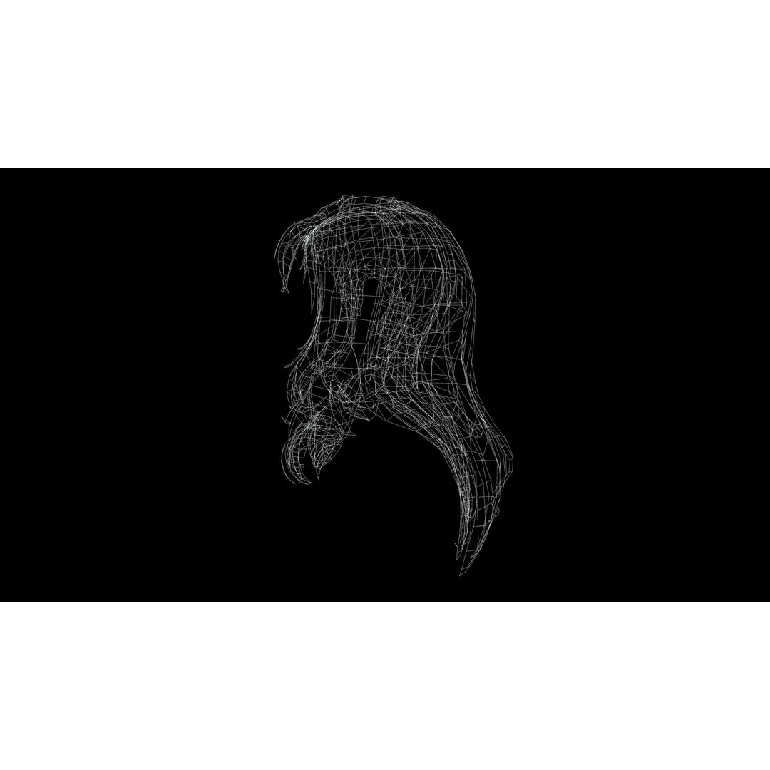 Female Colorable Hair 3D Model – Low Poly Realistic Game Asset, FBX - View 13