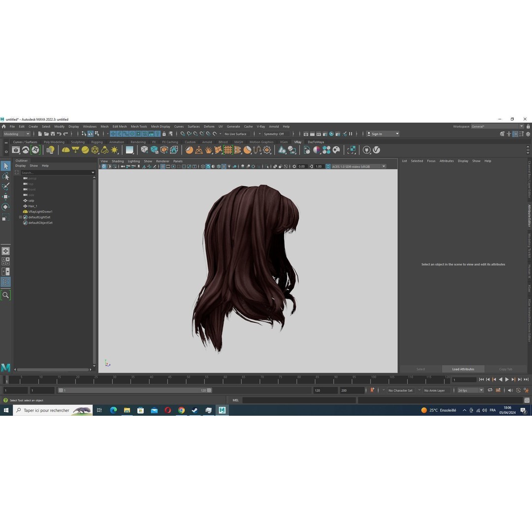 Female Colorable Hair 3D Model – Low Poly Realistic Game Asset, FBX - View 17