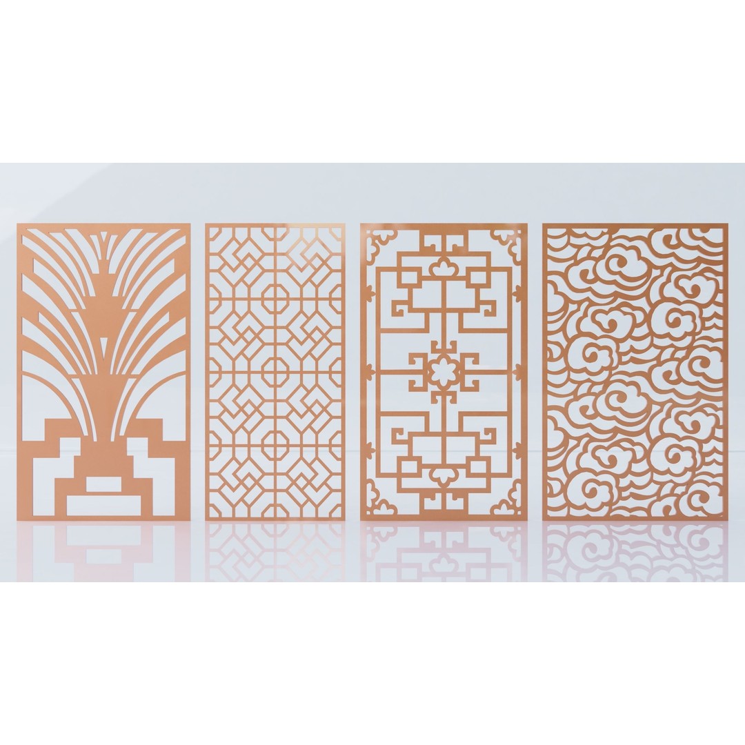 29 Decorative Wall Panels 3D Model – Modern Screen Designs, OBJ, FBX - View 5