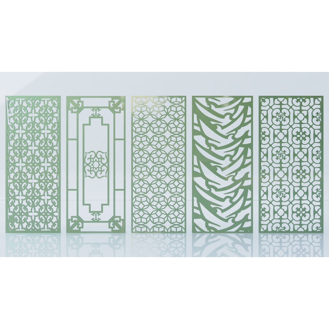 29 Decorative Wall Panels 3D Model – Modern Screen Designs, OBJ, FBX - View 6