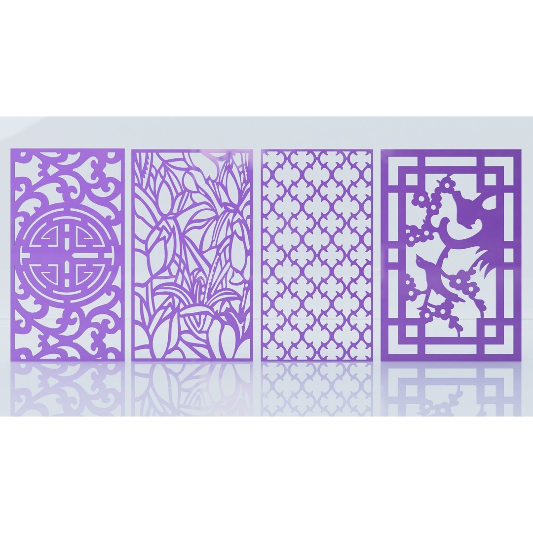 29 Decorative Wall Panels 3D Model – Modern Screen Designs, OBJ, FBX - View 8