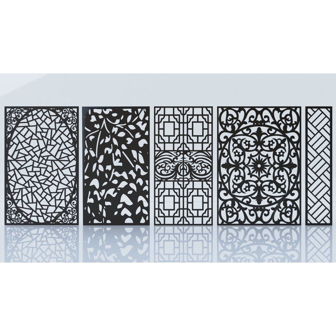 29 Decorative Wall Panels 3D Model – Modern Screen Designs, OBJ, FBX - View 9