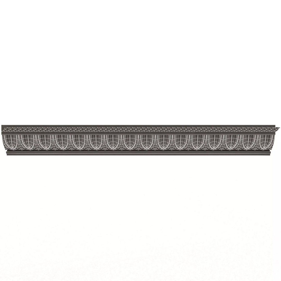 Ornament Element Molding 015 3D Model – Low Poly Architectural Decoration, FBX, OBJ - View 12