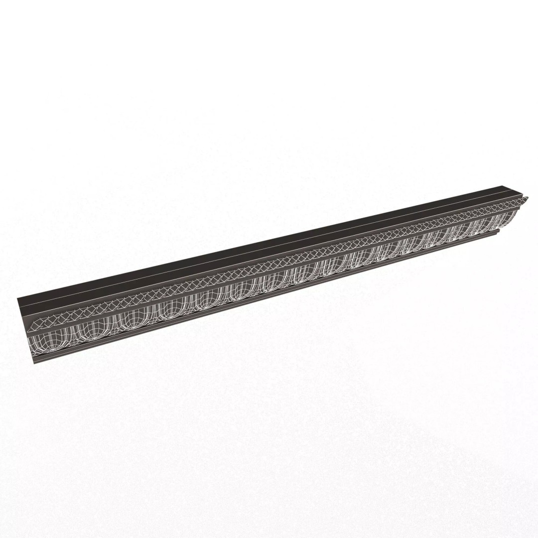 Ornament Element Molding 015 3D Model – Low Poly Architectural Decoration, FBX, OBJ - View 14