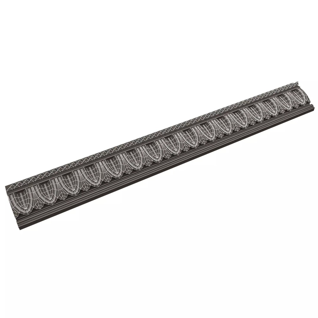 Ornament Element Molding 015 3D Model – Low Poly Architectural Decoration, FBX, OBJ - View 15