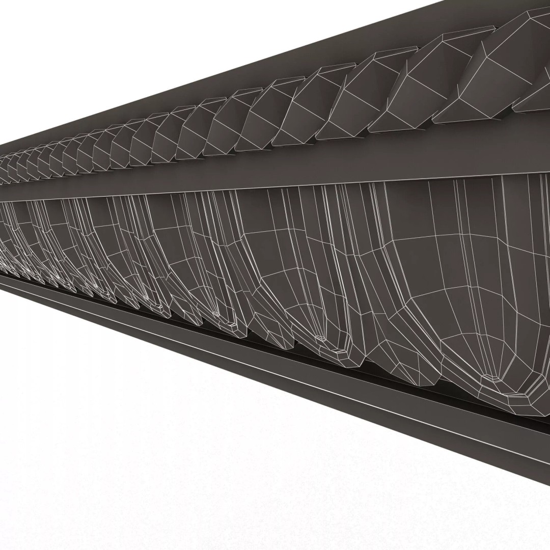 Ornament Element Molding 015 3D Model – Low Poly Architectural Decoration, FBX, OBJ - View 17