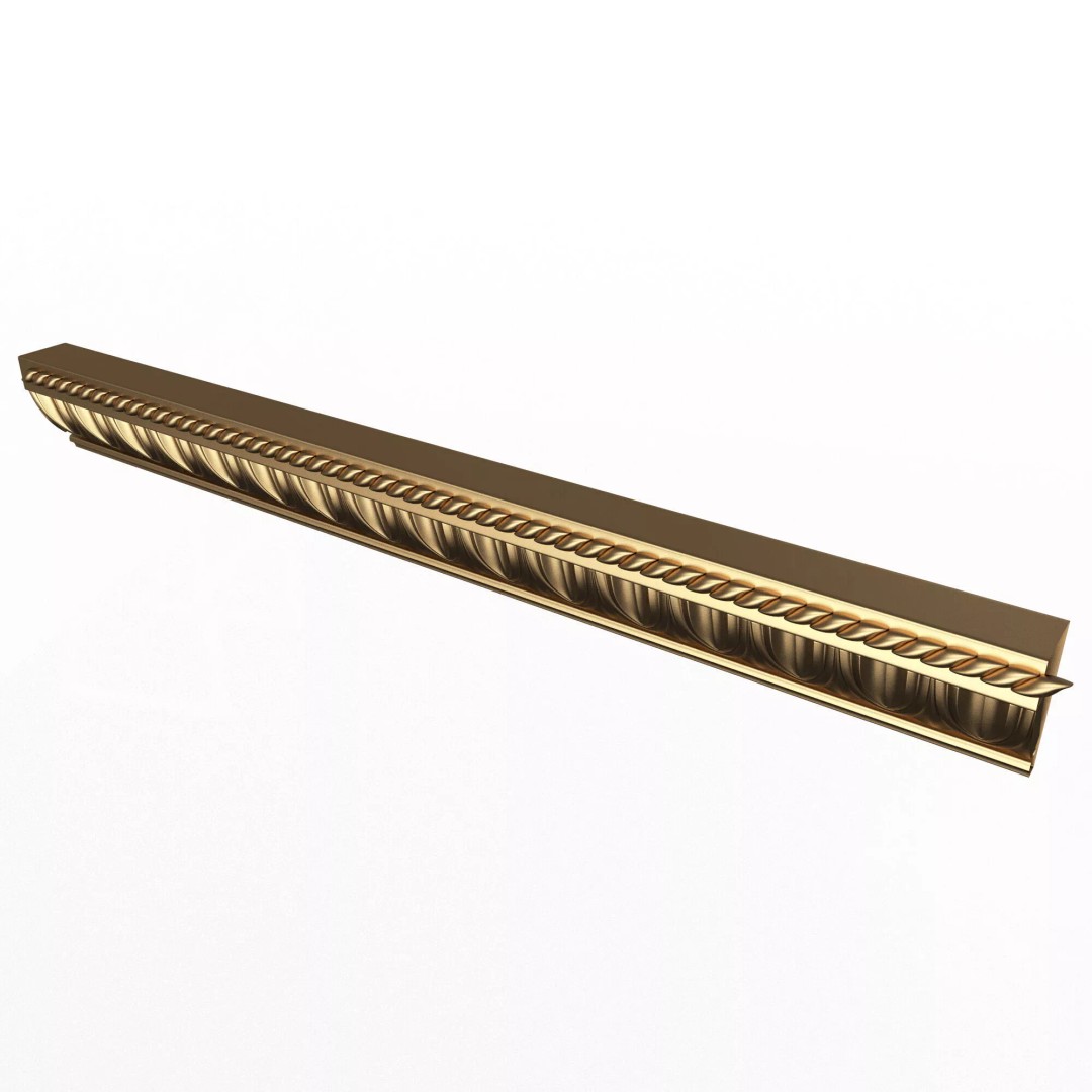 Ornament Element Molding 015 3D Model – Low Poly Architectural Decoration, FBX, OBJ - View 7