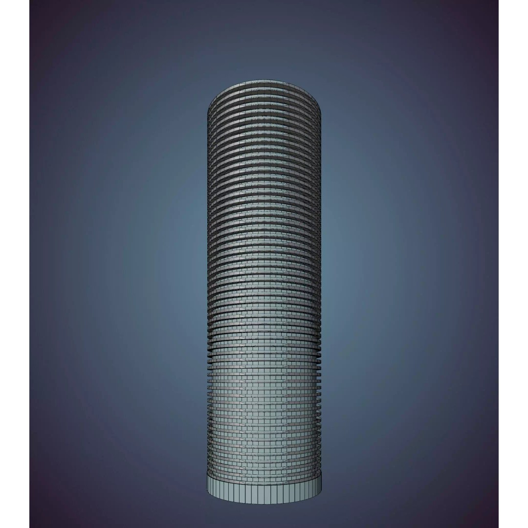 Parametric Building Collection 1B 3D Model – High Poly Architectural Designs, Blender - View 22
