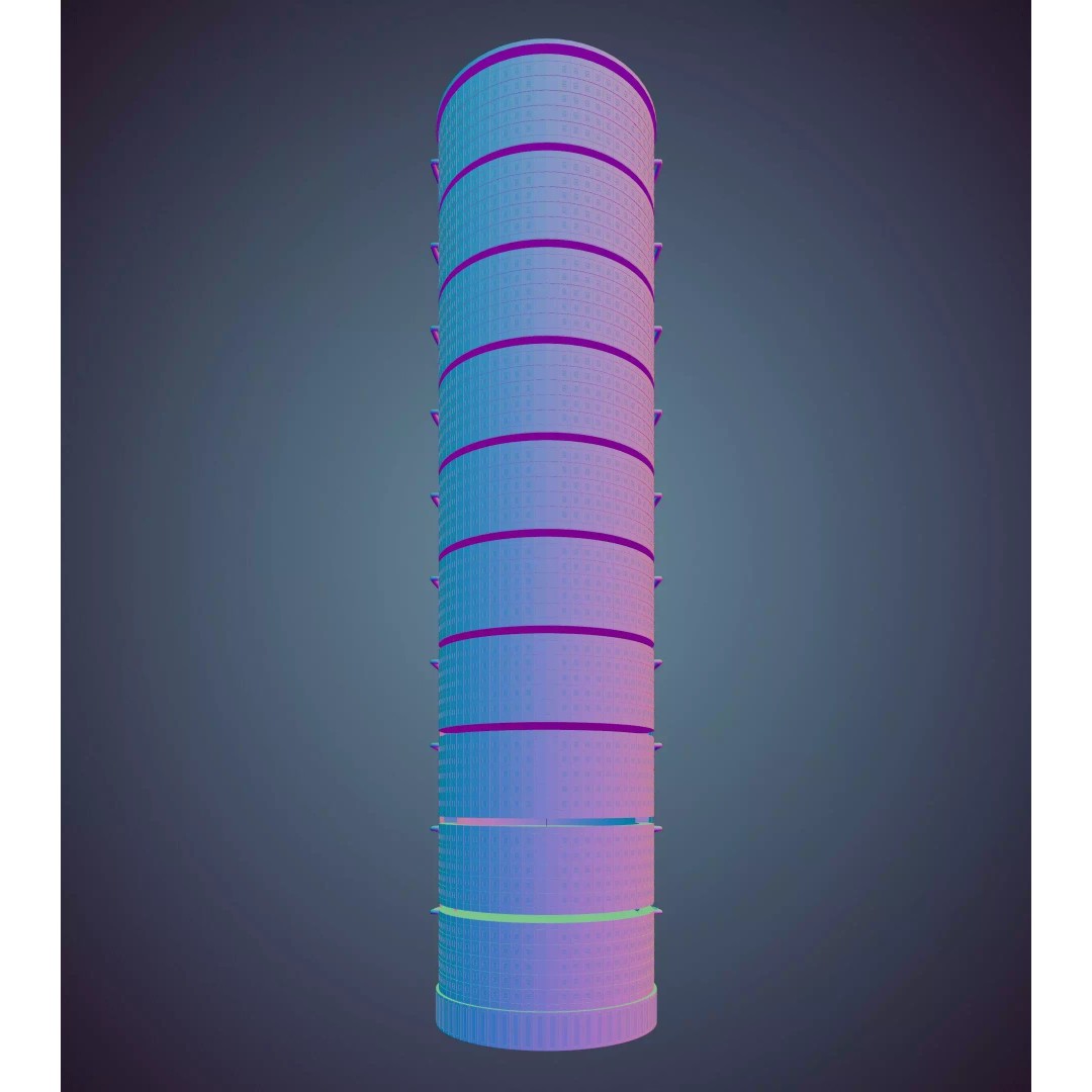 Parametric Building Collection 1B 3D Model – High Poly Architectural Designs, Blender - View 31