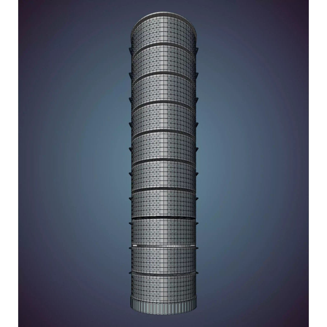 Parametric Building Collection 1B 3D Model – High Poly Architectural Designs, Blender - View 32