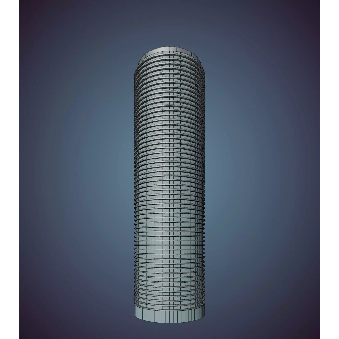 Parametric Building Collection 1B 3D Model – High Poly Architectural Designs, Blender - View 42