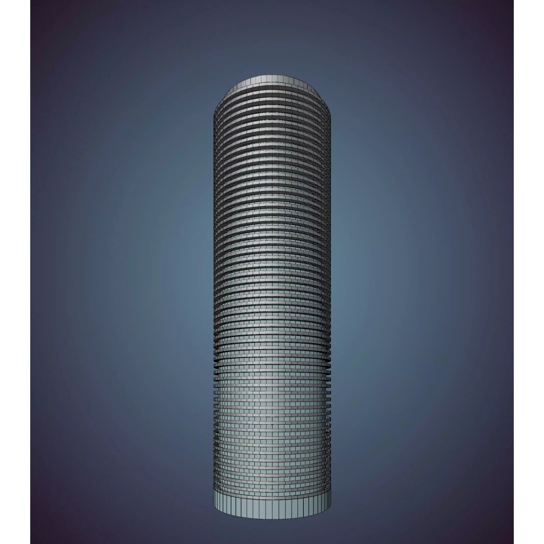 Parametric Building Collection 1B 3D Model – High Poly Architectural Designs, Blender - View 47