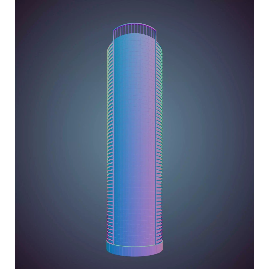 Parametric Building Collection 1B 3D Model – High Poly Architectural Designs, Blender - View 51