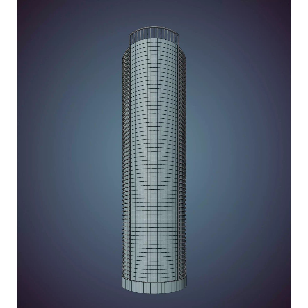 Parametric Building Collection 1B 3D Model – High Poly Architectural Designs, Blender - View 52