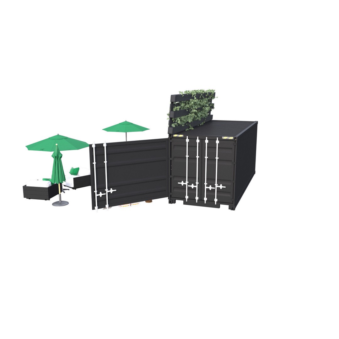 Container Juice Cafe 3D Model – High Quality Portable Kiosk, FBX - View 14