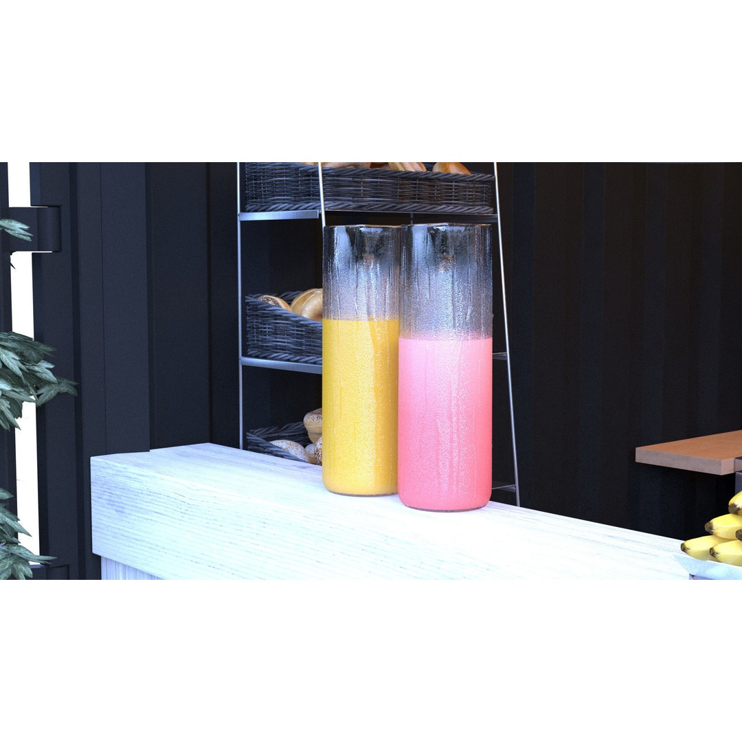Container Juice Cafe 3D Model – High Quality Portable Kiosk, FBX - View 8