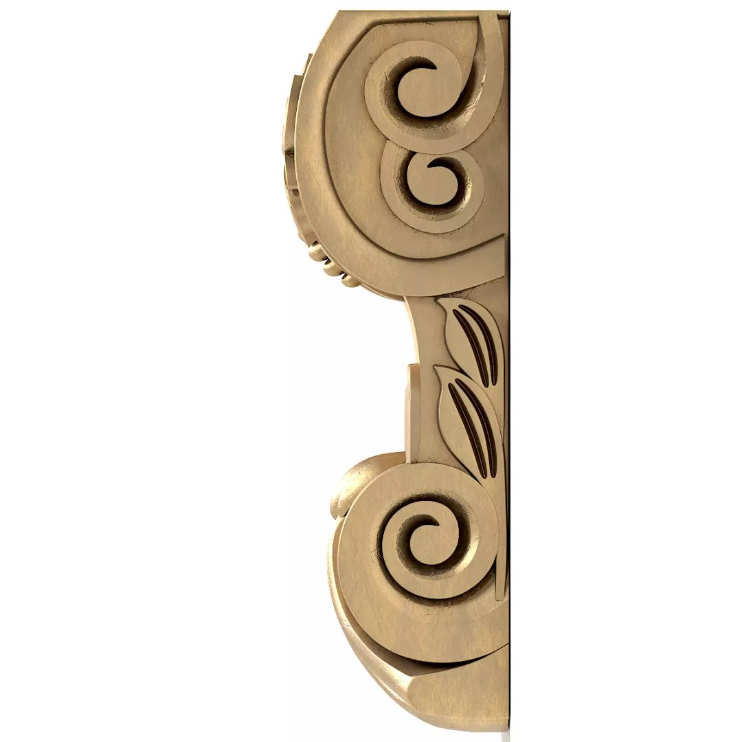 Corbel 3D Model – Decorative Architectural Panel, FBX, PBR Textures - View 6