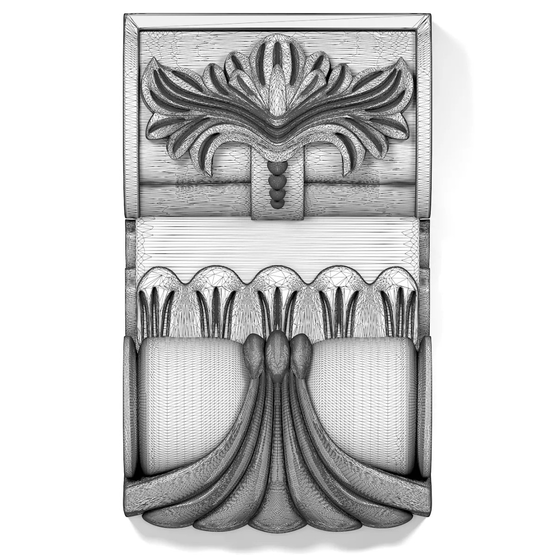 Corbel 3D Model – Decorative Architectural Panel, FBX, PBR Textures - View 9