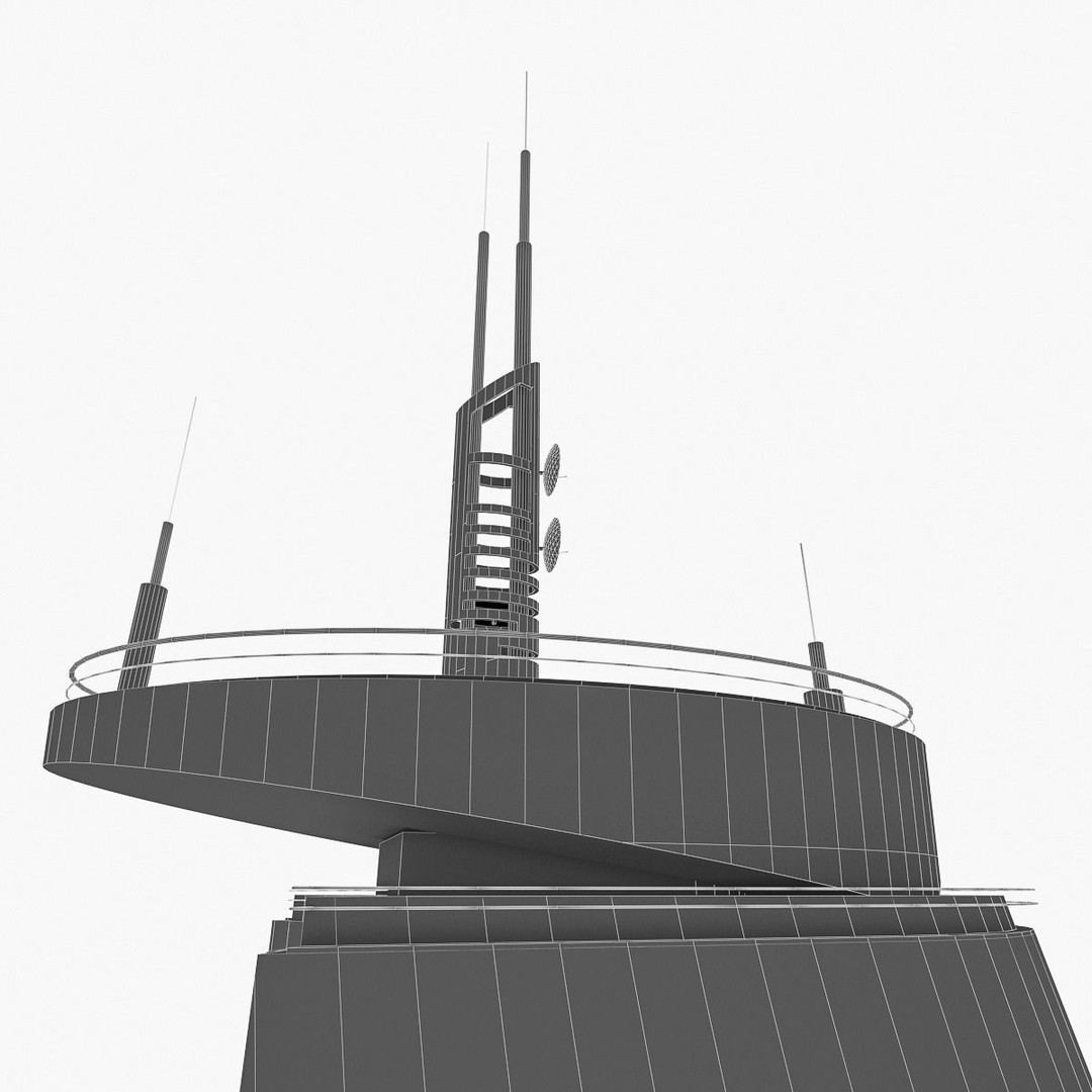High-Rise Office Building 3D Model – Low Poly Game Asset, FBX, OBJ - View 8