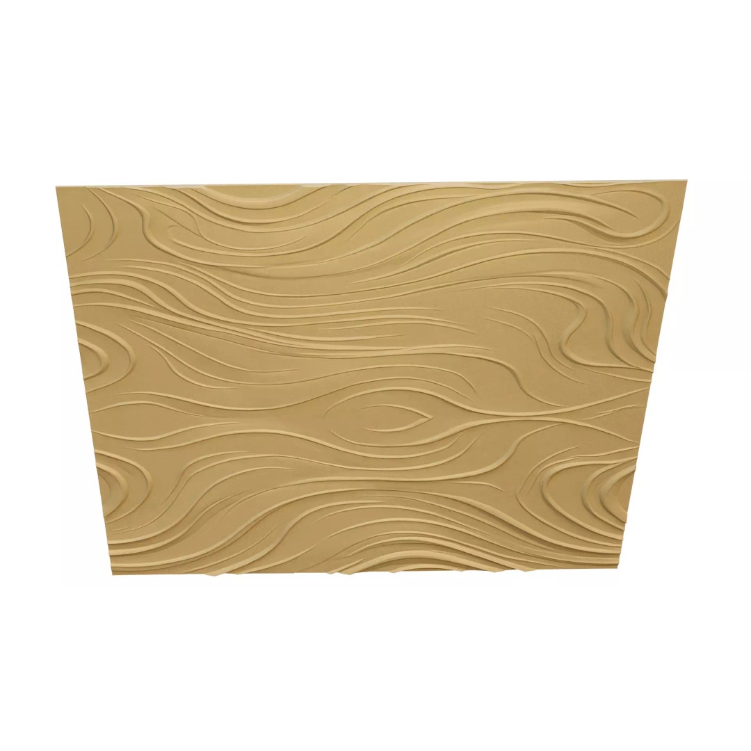 Organic Wavy Decor Relief Mural 3D Model – Abstract CNC Art, STL, FBX, OBJ - View 15