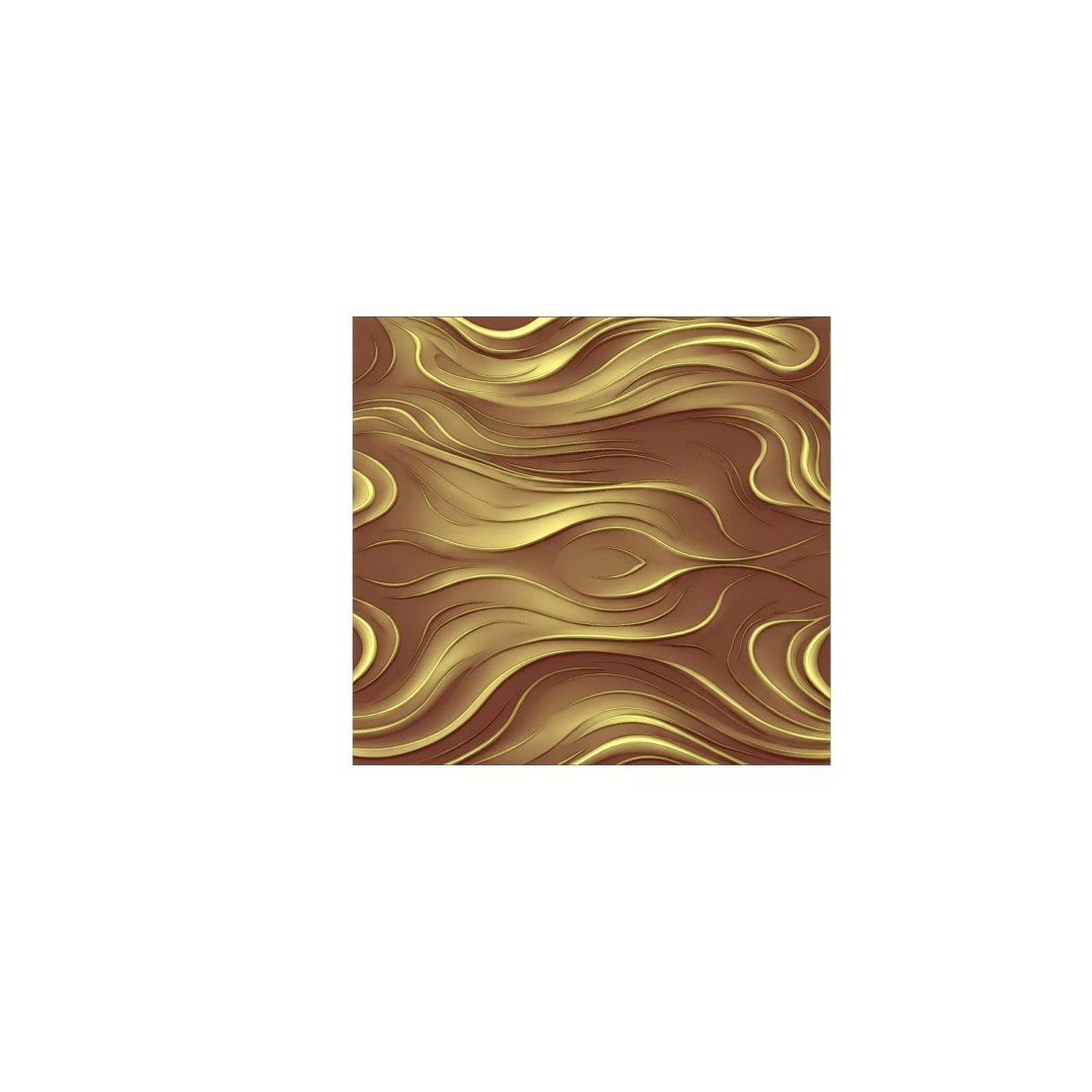 Organic Wavy Decor Relief Mural 3D Model – Abstract CNC Art, STL, FBX, OBJ - View 16