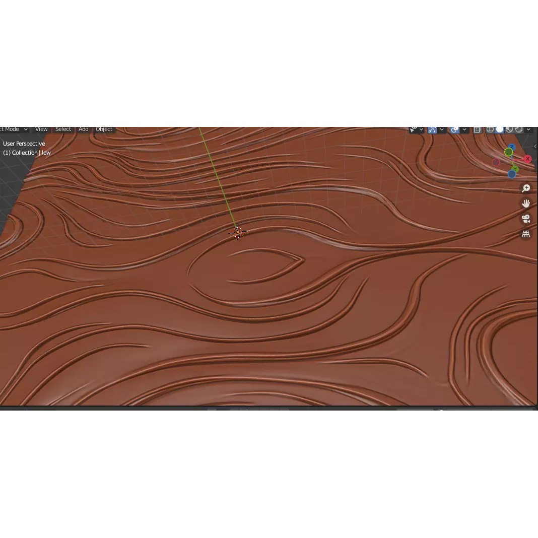 Organic Wavy Decor Relief Mural 3D Model – Abstract CNC Art, STL, FBX, OBJ - View 17