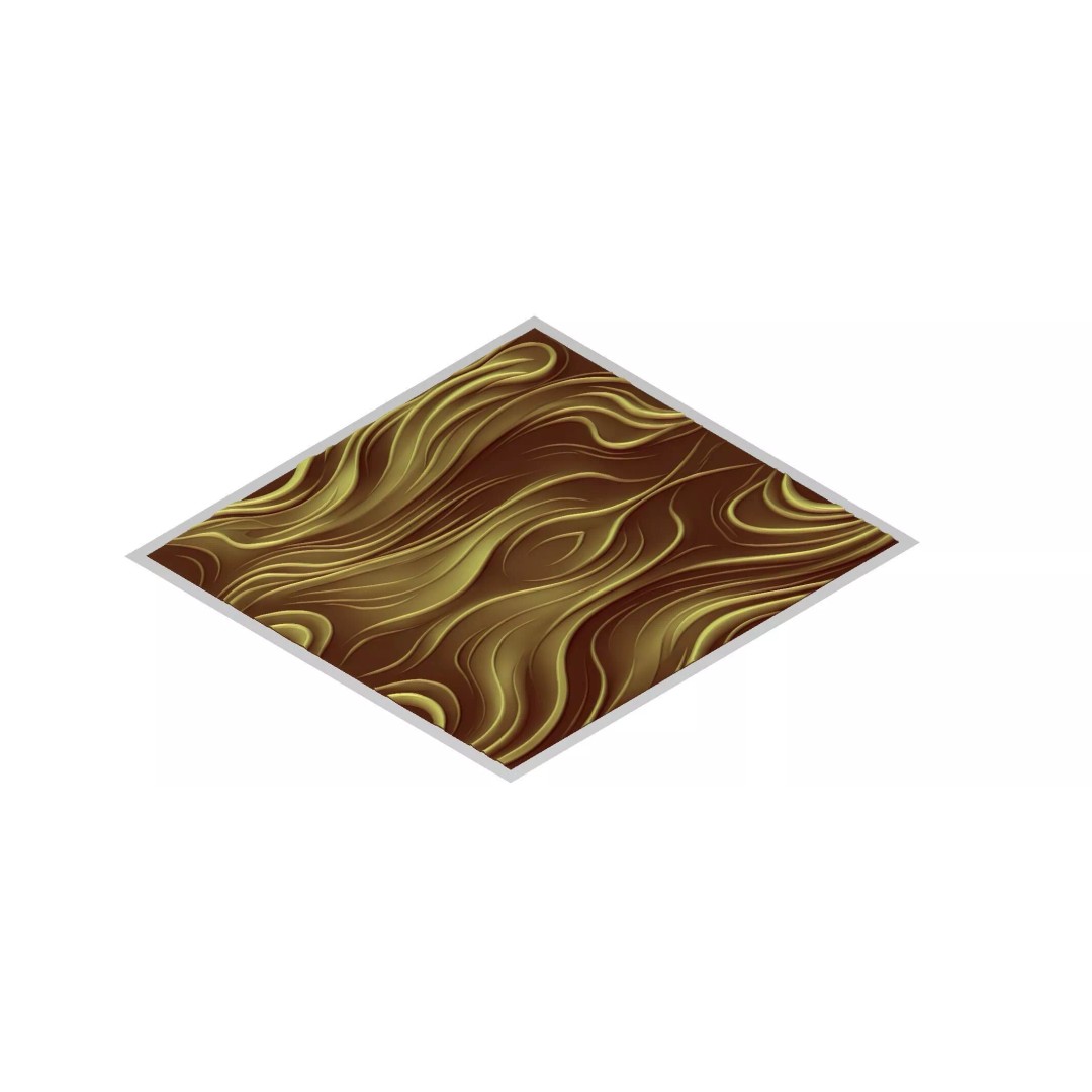 Organic Wavy Decor Relief Mural 3D Model – Abstract CNC Art, STL, FBX, OBJ - View 6