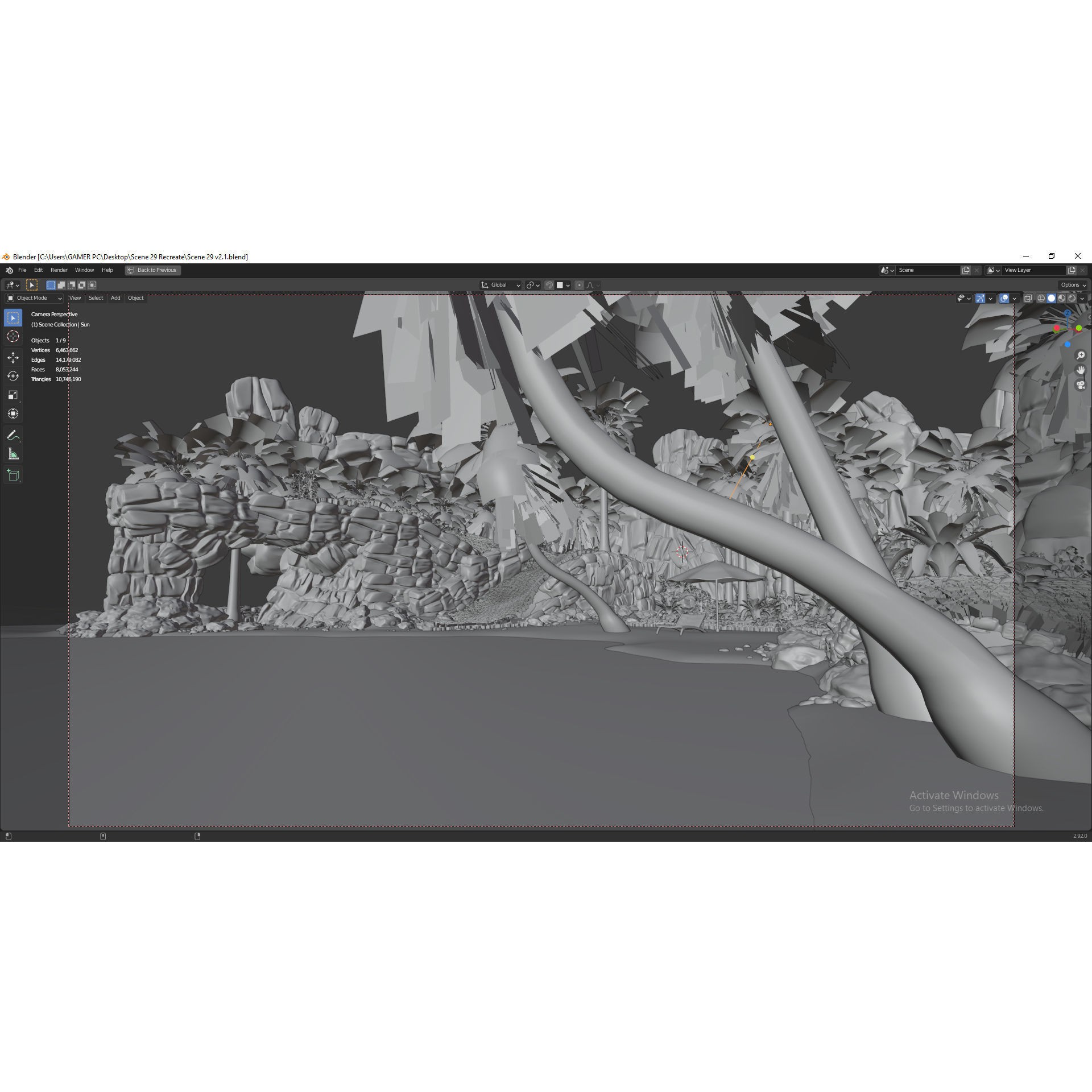 Tropical Beach Scene - Game-Ready 3D Model - View 13