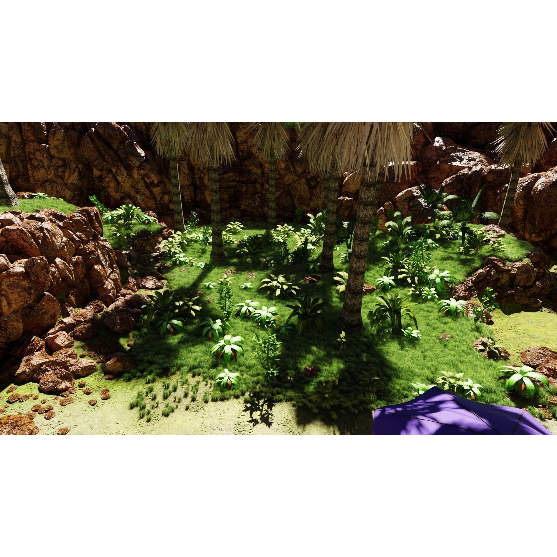 Tropical Beach Scene - Game-Ready 3D Model - View 5