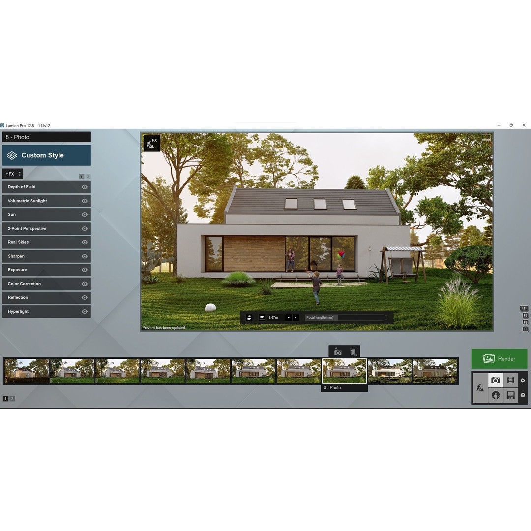 House 3D Model – Lumion 12.5 Scene with SketchUp Files - View 11