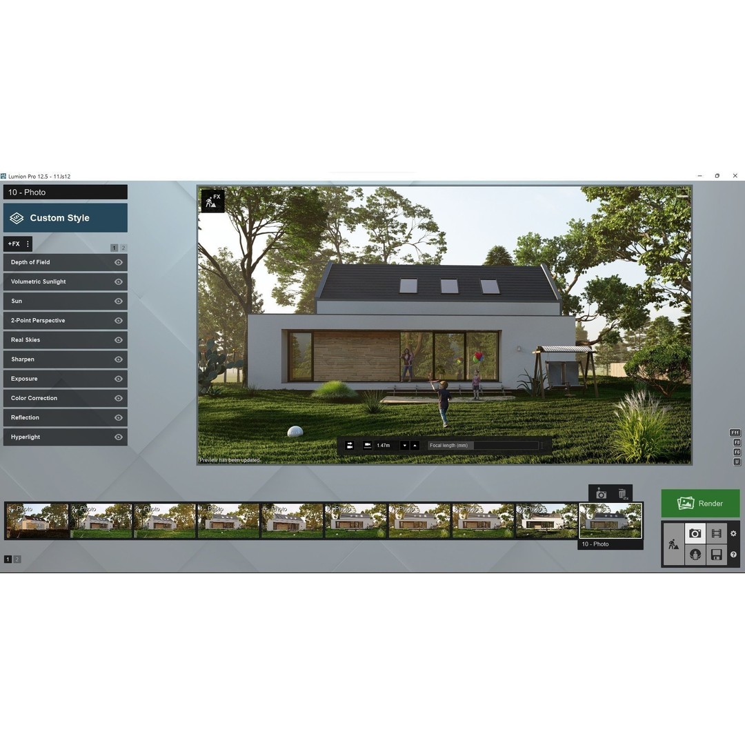 House 3D Model – Lumion 12.5 Scene with SketchUp Files - View 14