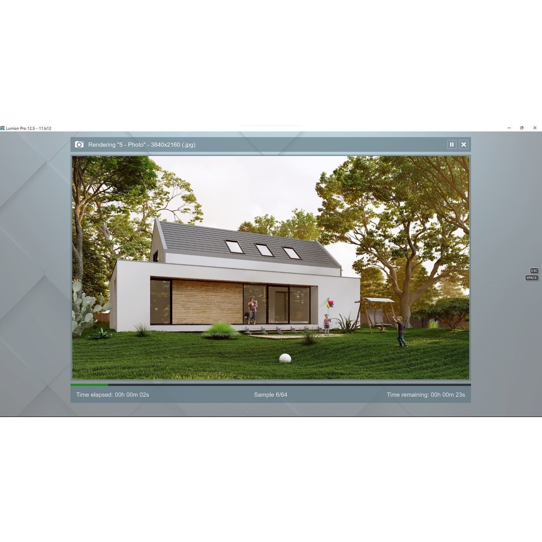 House 3D Model – Lumion 12.5 Scene with SketchUp Files - View 17