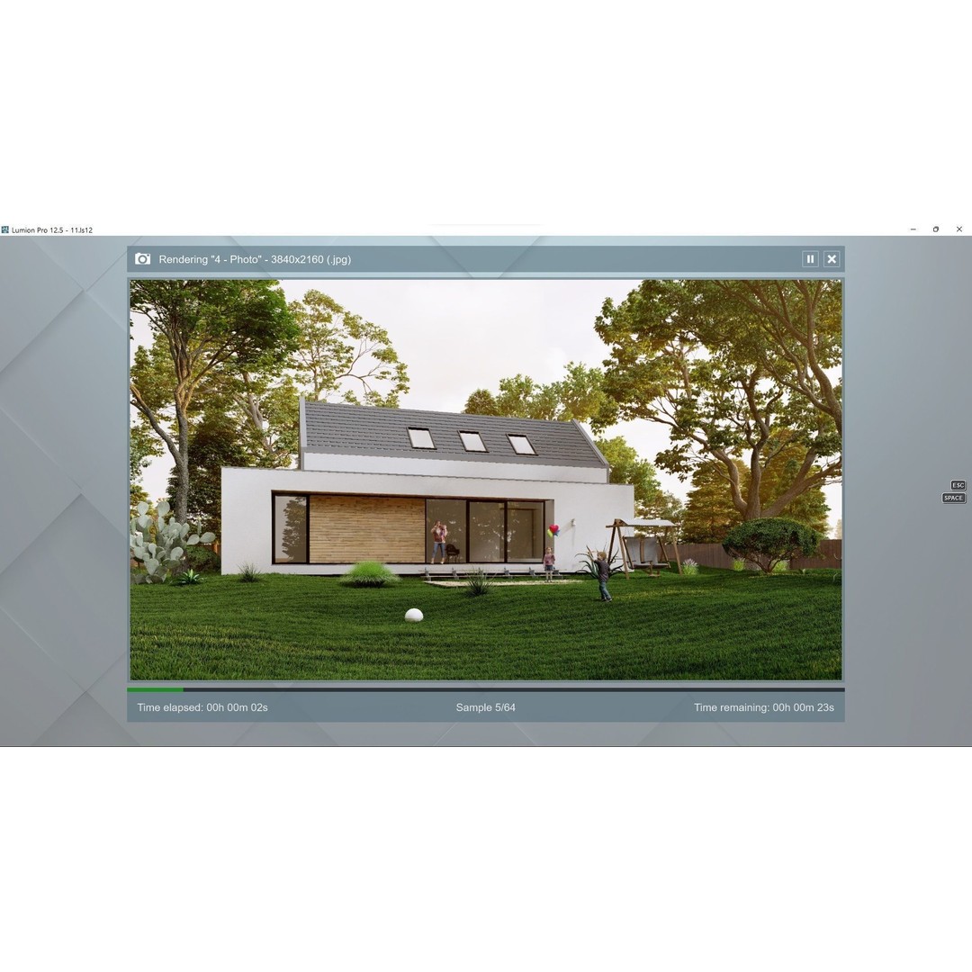 House 3D Model – Lumion 12.5 Scene with SketchUp Files - View 22