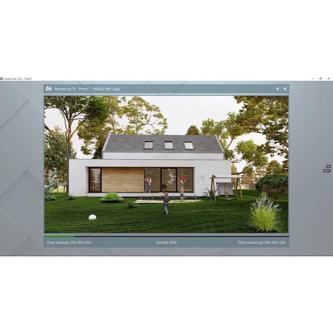 House 3D Model – Lumion 12.5 Scene with SketchUp Files - View 24